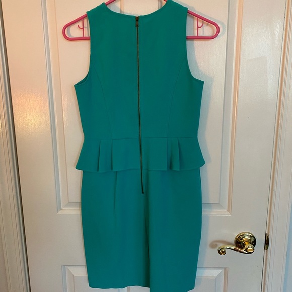 Last Chance Loft Teal Peplum Dress - Picture 3 of 6